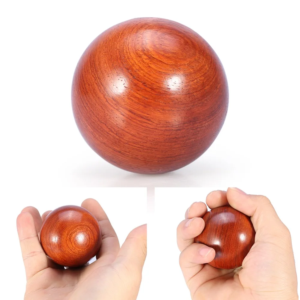 1PC 50mm Health Exercise Baoding Balls Natural Wooden Finger Massage