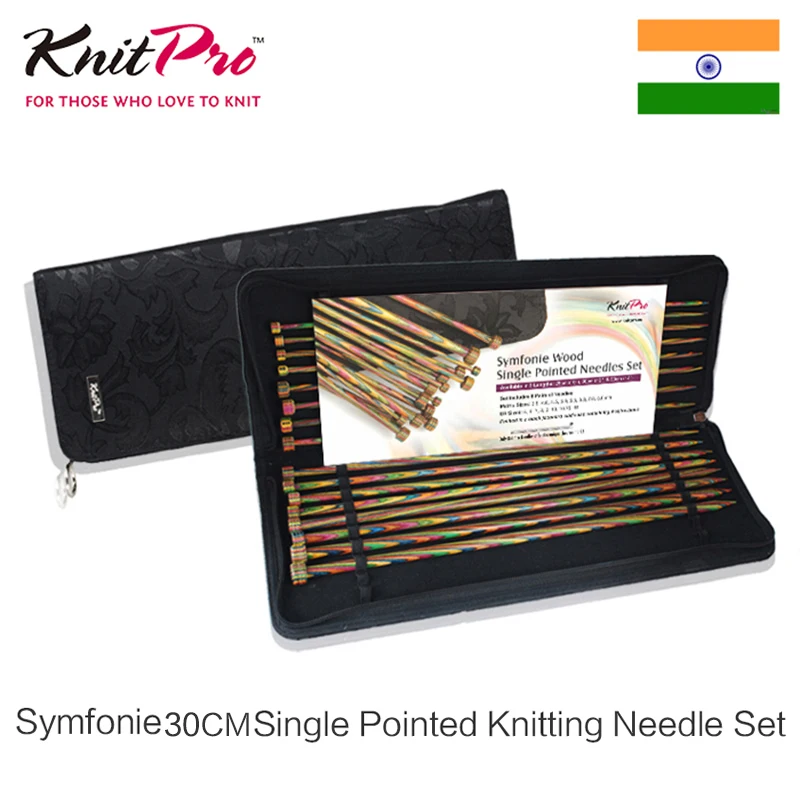 Knitpro knitting needle bag for single pointed needles. 