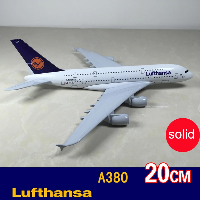 20 см немецкий Lufthansa A380 модель самолета Модель самолета Airline Lufthansa Airbus A380-800 модель самолета немецкая y авиация