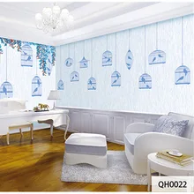 Пользовательские 3D печать DIY ткань и текстильные обои для стен ткань обои матовый шелк для гостиной цветы в клетке птица рабочего стола