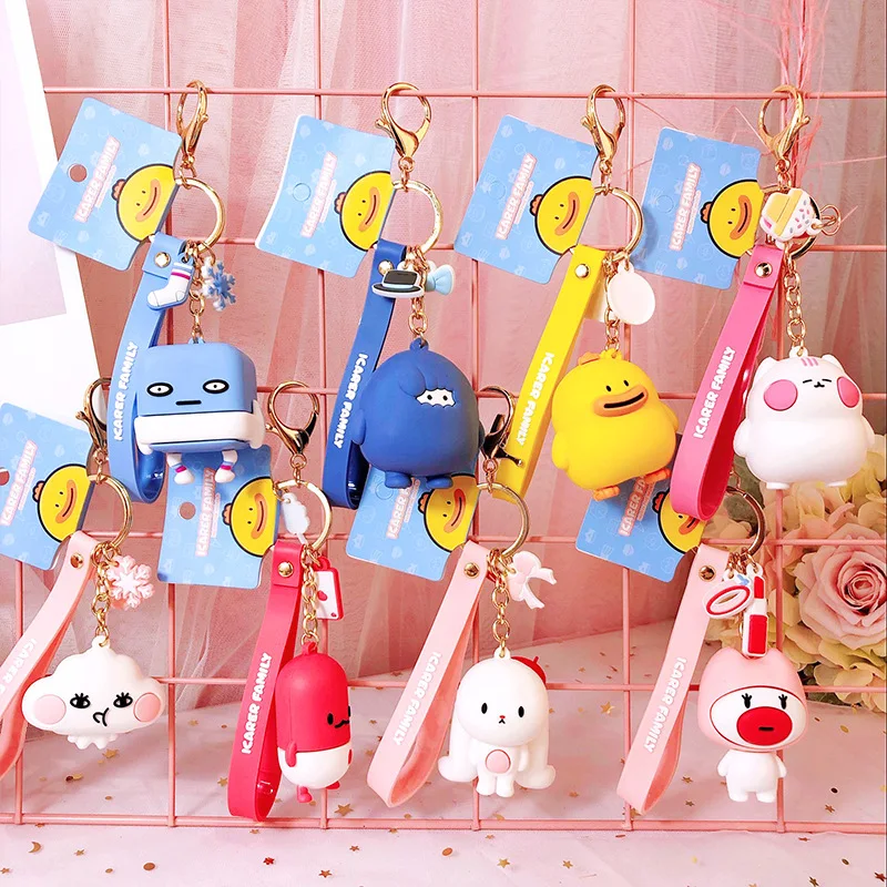 

2019 Fashion Korea Genuine Cute Epoxy Doll Keychain Couple Car Keychain Chain Book Bag Pendant Exquisite Gift