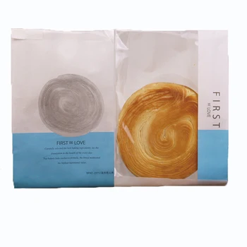 

Paper Bread Bag Kraft Paper Bag Handmade Package Various Record Bread Bag Window-Open Bag Bakery Packaging Bag 16*24cm 20pcs