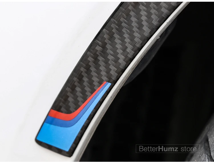 Betterhumz 2 Шт Автомобильные колеса протектор из углеродного волокна боковые наклейки s автомобиля анти-столкновения полоски наклейки для bmw e90 e46 f30 f10 X1 X5