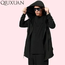 QIUXUAN Spring Autumn Long Sleeve Men Hooded Jacket Plus Size Fashion Hip Hop Hoodies Loose Sweatshirts Women Cloak Coats QIUXUAN Spring Autumn Long Sleeve Men Hooded Jacket Plus Size Fashion Hip Hop Hoodies Loose Sweatshirts Women Cloak Coats