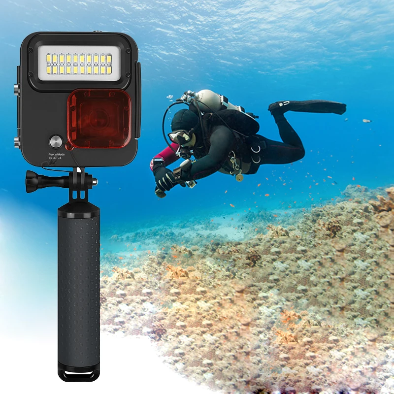 Для GOPRO Hero 3/4/5/6/7 ручной нетонущий браслет палки Дайвинг Свет палка для селфи/Водонепроницаемый Shell/для дайвинга, светодиодные, для видео свет комплект