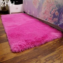 Дешевая цена 50*160 см Плюшевые мохнатые мягкие ковры, Нескользящие Коврики для гостиной, спальни, товары для дома