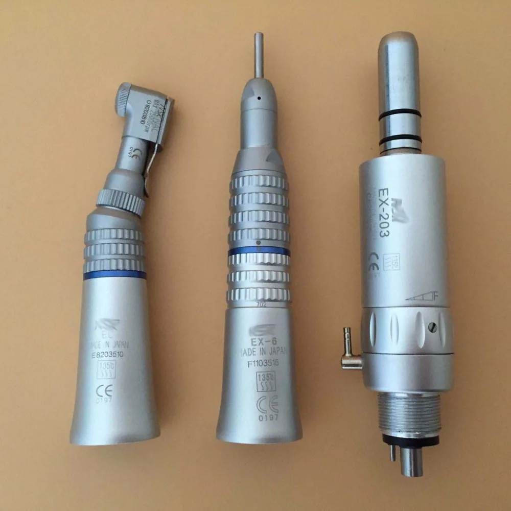 

Dental Electric Motor Straight Contra Angle Slow Speed Handpiece For Dental Lab Micromotor Polish Tools 4 hole