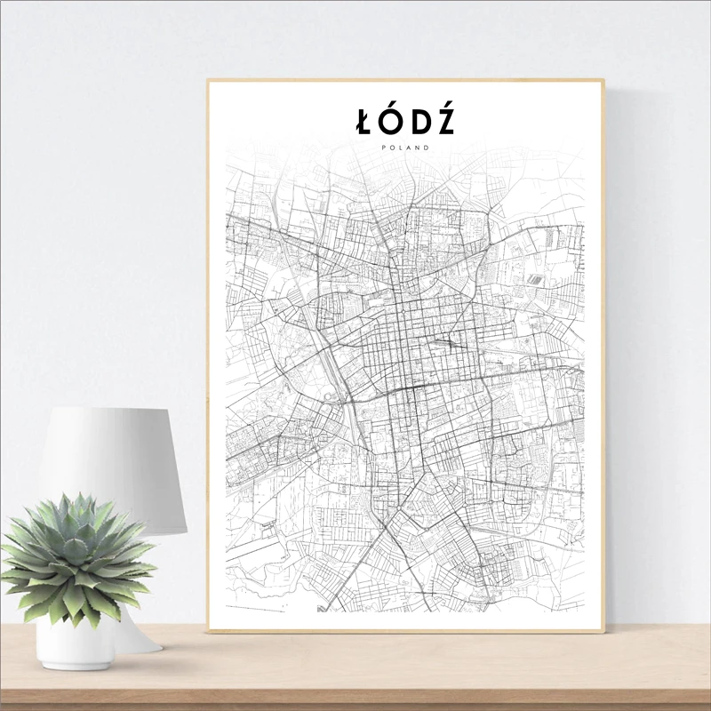 Poland Map Art print Poster