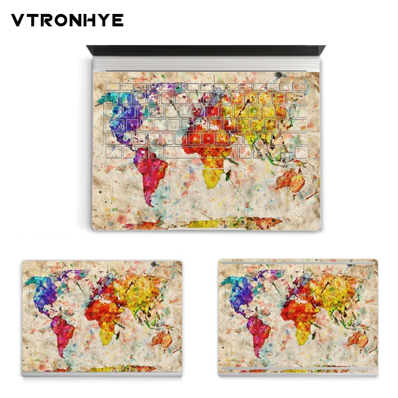 

Colorful Geometric map series Vinyl Decal Laptop Sticker for Microsoft Surface book 13.5 inch Anti-dust Cover Skin Stickers