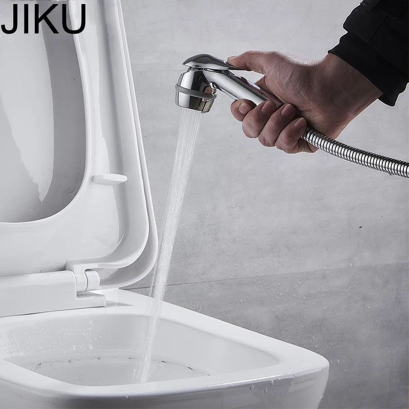JIKU Портативный Смесители для биде ручной распылитель душ для домашних животных опрыскиватель душем АБС-пластик, туалетный Ванная комната Ванна для мытья для ванной комнаты и туалета