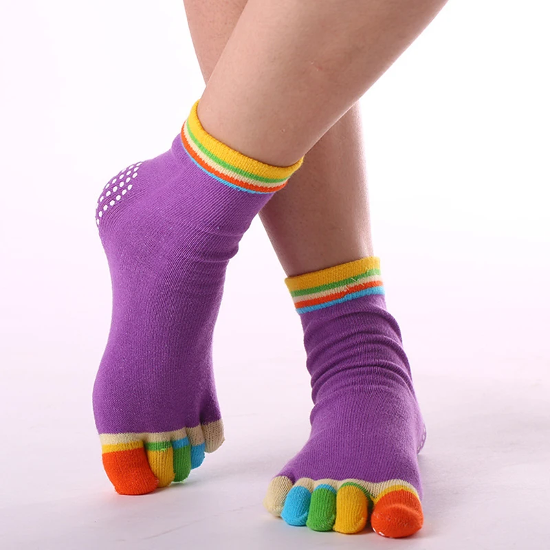 Women Sports Colorful Yoga Socks Hot Fitness And Pilates