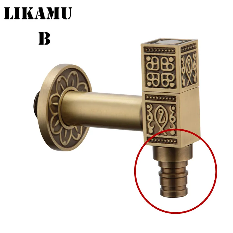 Buy Cold Water Taps Square Antique Bronze Tap Garden Bibcock Wall