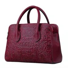 Женские сумки из натуральной кожи, новая роскошная сумка в стиле ретро с тиснением, Брендовая женская сумка, женская дизайнерская сумка