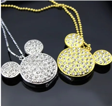 

NEW Mickey Necklace Jewelry USB 128GB Pendriev 64GB Flash Drive Memory Stick 16GB 32GB 64GB Pendrive 1TB Pen Drive 2TB Gift 2.0