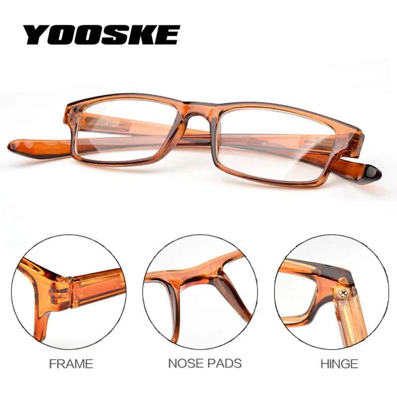 YOOSKE Висячие шеи очки для чтения для мужчин и женщин сверхлегкие очки Анти-усталость пресбиопии очки+ 1,0 2,0 2,5