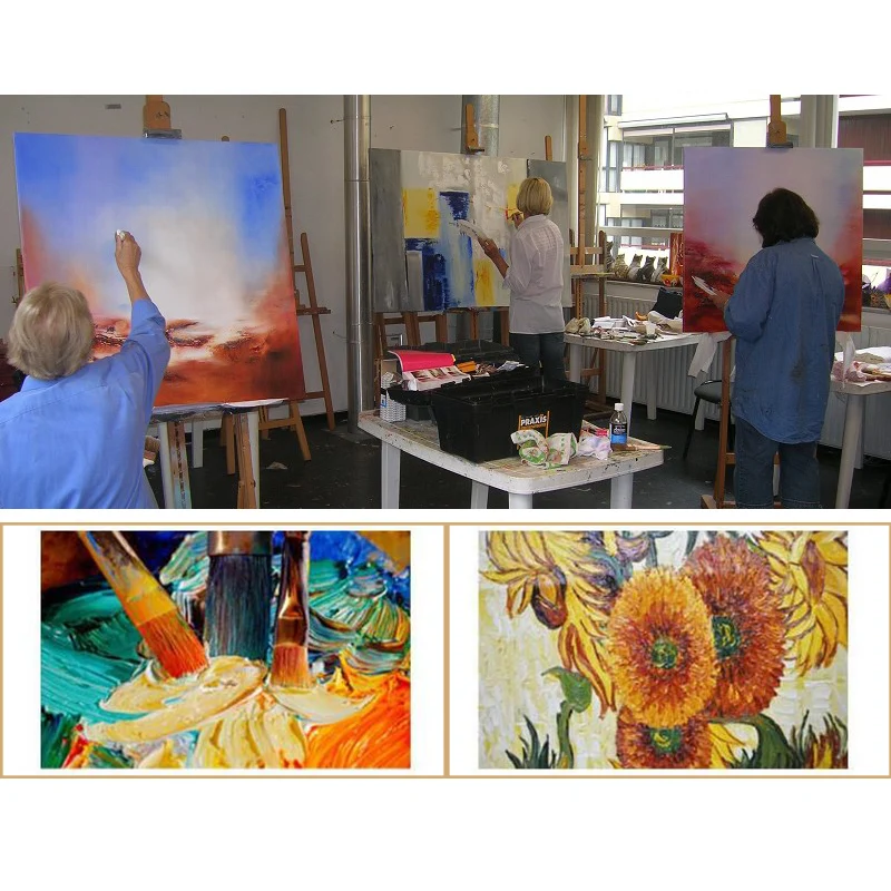 Billige Unframed 3 Panel Handgemalte Ballett Tänzerin Abstrakte Moderne Wand Kunst Bild Home Decor Ölgemälde Auf Leinwand Für Schlafzimmer