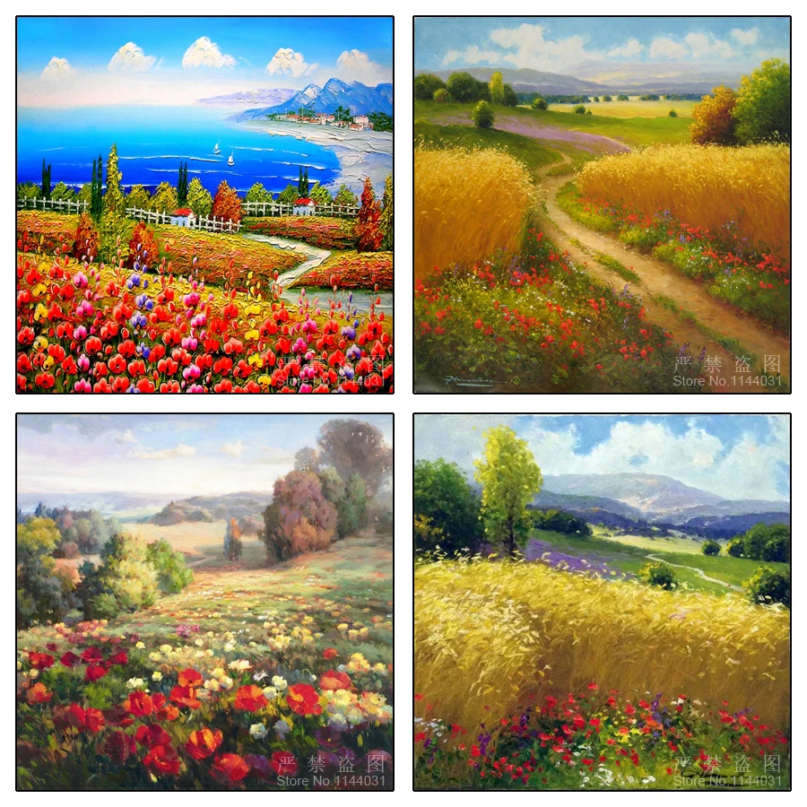 

Pastoral Scenery Full Diamond Mosaic Embroidery 5d Diamond Painting Cross Stitch Flower Sea Diy Diamond Painting Needlework