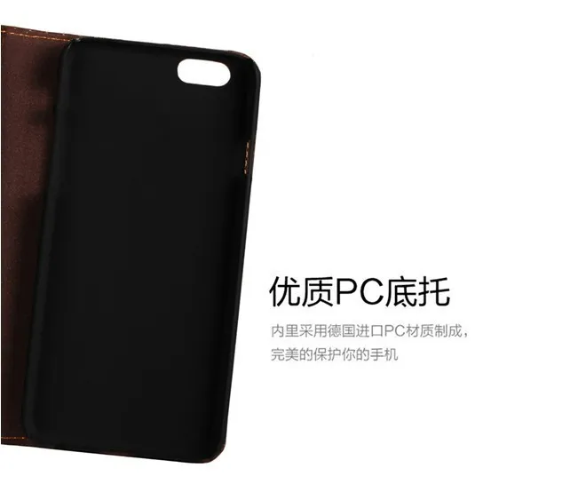 Чехол из натуральной кожи для Apple iPhone 6 Plus 5," дюймов, чехол-кошелек с подставкой с отделением для карт, твердая рамка, роскошный классический узор