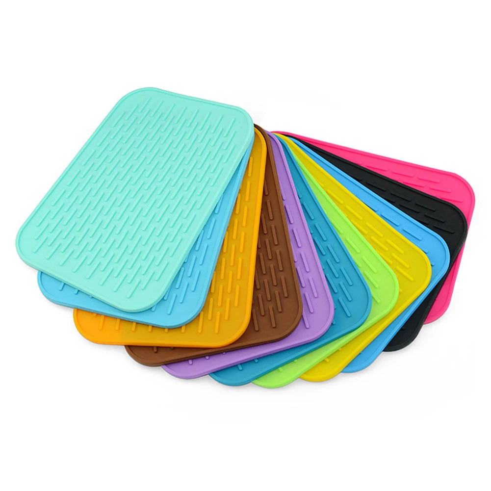 New Kitchen Silicone Heat Resistant Table Mat Non-slip Insulation Pot Pan Holder Pad Cushion Kitchen Pastry Bakeware Mats Placem