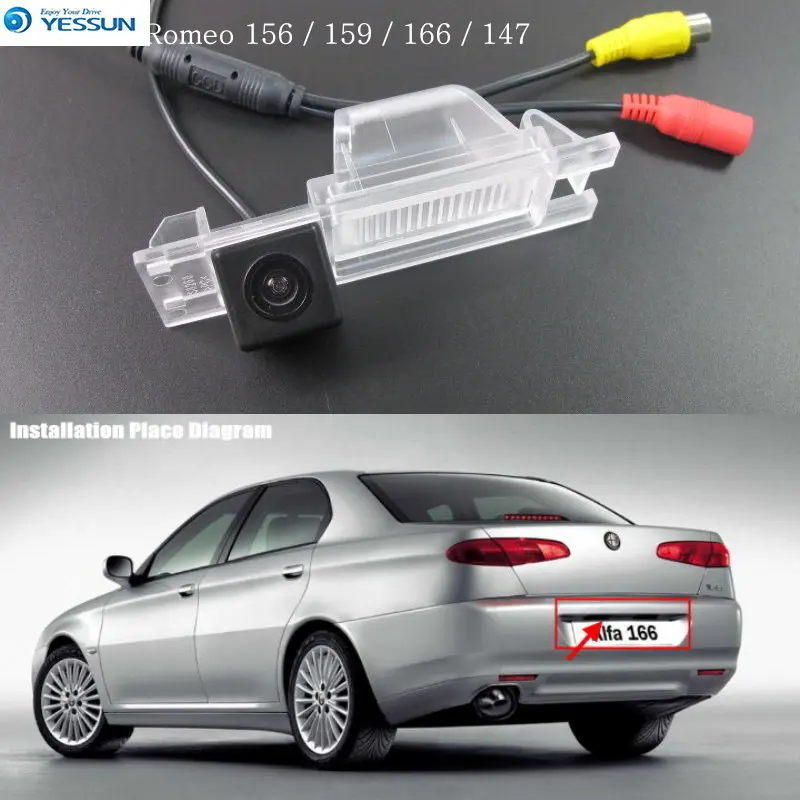 

YESSUN Car Rear View Camera For Alfa Romeo 166 / HD Back Up Reverse Camera / License Plate Lamp Plug & Play / Parking Camera