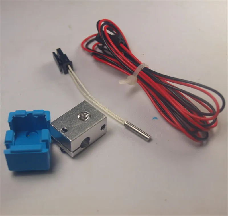 

v6 Block and silicone Sock PT100/K type thermocouple Upgrade Kit RepRap 3D Printer hotend kit