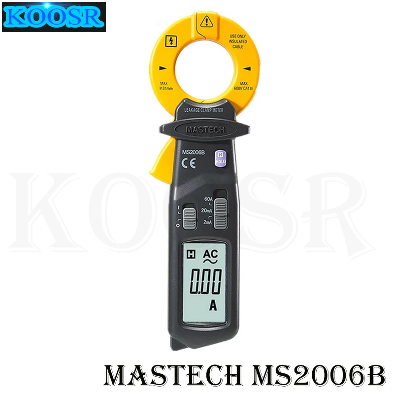 

MASTECH Digital Clamp Meters AC Current Tester AC Leakage Clamp Meter MS2006B 0.001mA Resolution