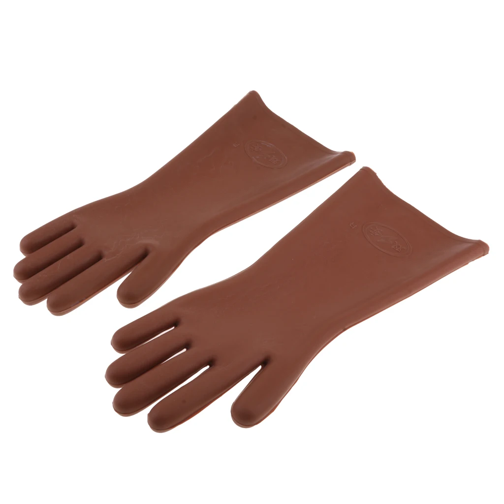 5KV Electrical Rubber Insulated Gloves Safety Work Gloves, 1 Pair, Free Size