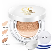 LAIKOU изолирующий CC крем с воздушной подушкой, корейский косметический увлажняющий крем для макияжа, контроль над маслом, гиалуроновая кислота, отбеливающий BB макияж