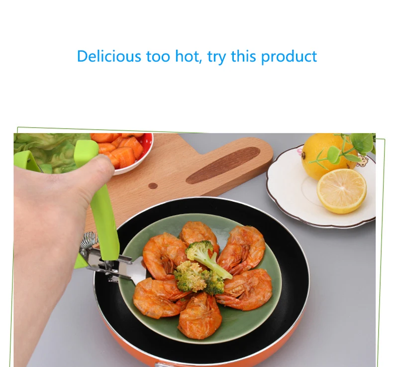 Stainless Steel Silicone Kitchen Tongs BBQ Clip Salad Bread Cooking Food Serving Tongs Kitchen Tools Cooking Heat-Resistant Ton