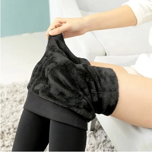 Women's Clothing Candy Colors Women pants Plus velvet thick warm ...