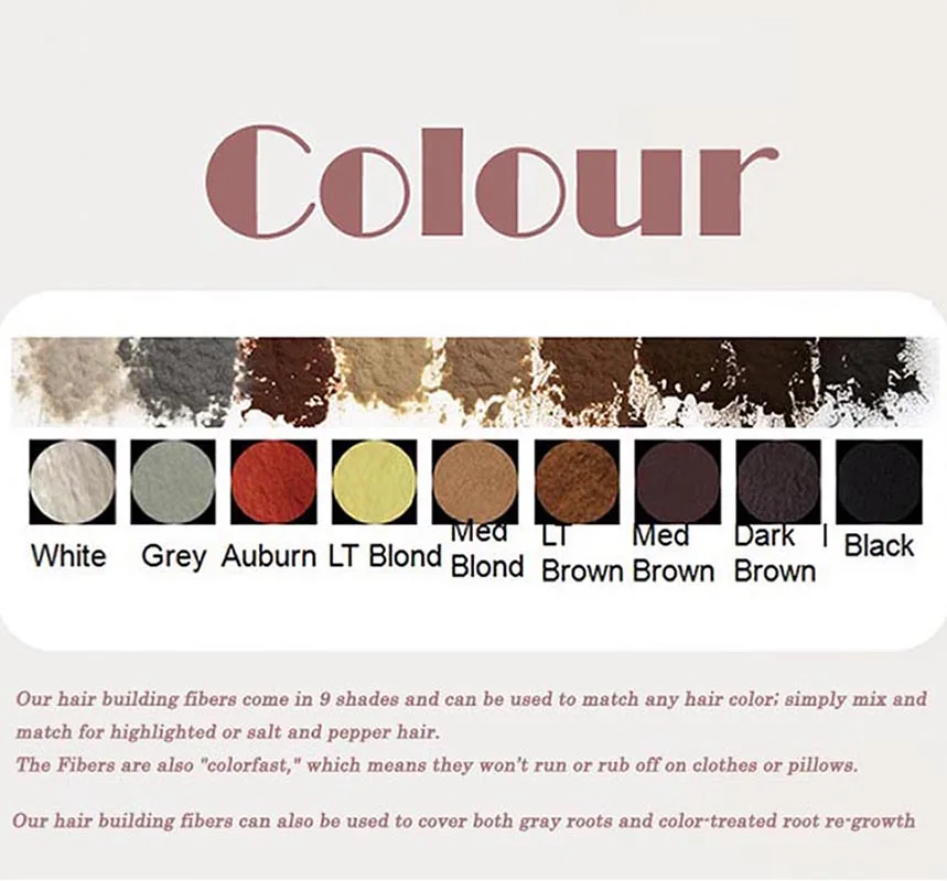 Refill Bag 50g Miracle Hair Refill Hair Fibers Instant Growth Loss Care 9 Color