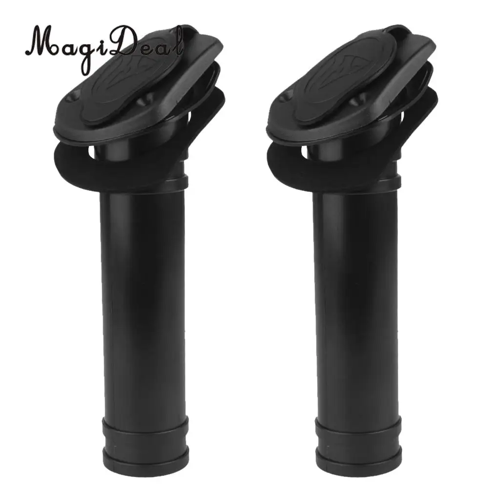 MagiDeal Durable 2 Pieces Nylon Flush Mount Kayak Boat Fishing Rod Holder with Cap Gasket for Rafting Flatable Boat Accessories