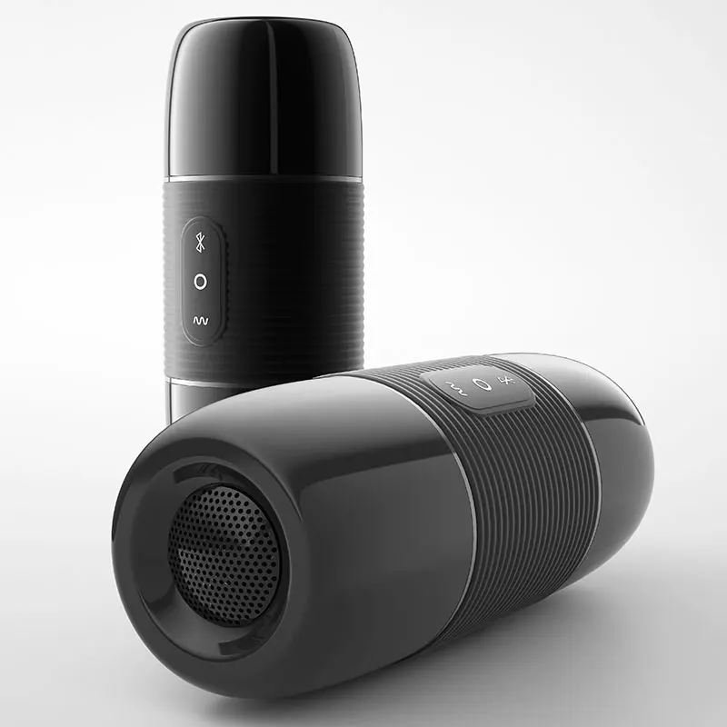 USB Recharge Bluetooth Speaker Masturbation Cup Vibrating Masturbator For Man Silicone Realistic Vagina Sex Toys