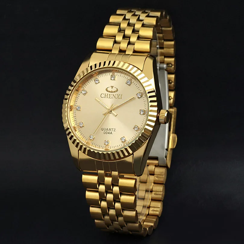 CHENXI Brand Luxury Men Gold Watch Stainless Steel Rhinestone Golden Male Dress Quartz Wristwatches Antique Retro Clock CHENXI Brand Luxury Men Gold Watch Stainless Steel Rhinestone Golden Male Dress Quartz Wristwatches Antique Retro Clock