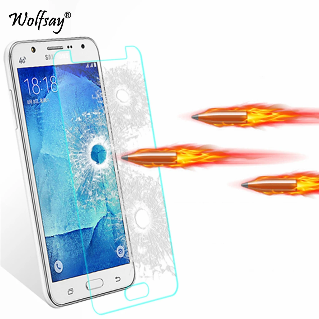 Wolfsay 2 шт стекло для Samsung Galaxy J7 2015 J700f защита экрана закаленное j7 защитная пленка|phone