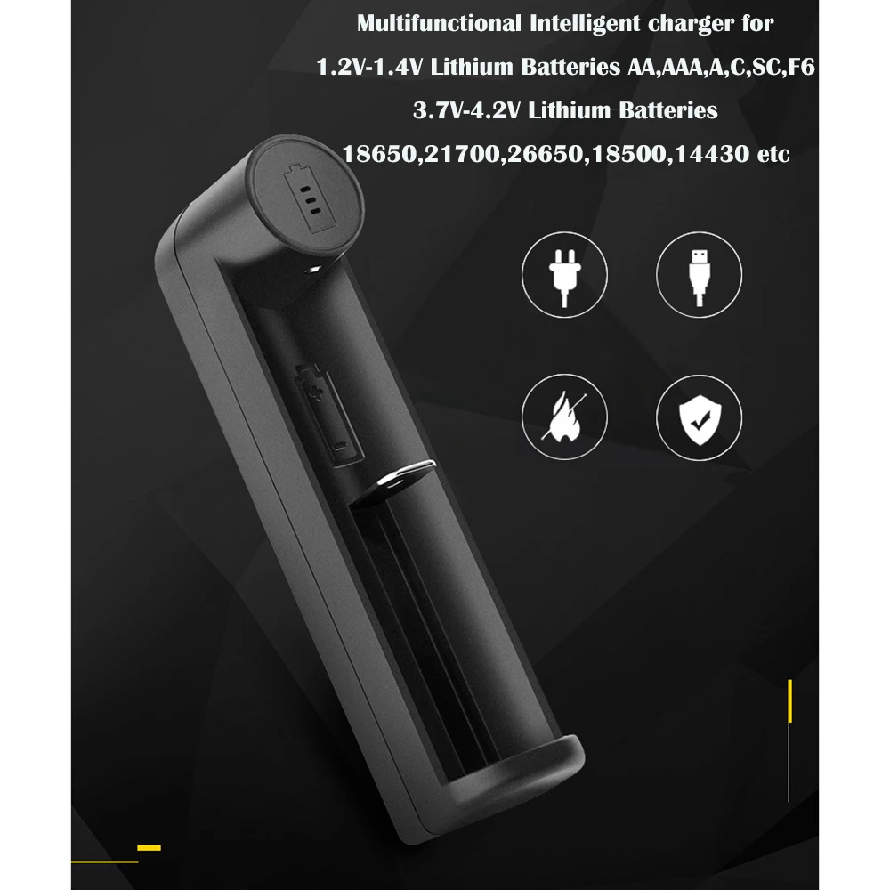 USB порт литиевая батарея зарядное устройство 18650 18490 16340 14500 10440 26650 20700 21700 AA