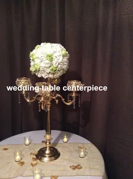 

crystal mental flower stand pillar table centerpiececs for wedding party decoration