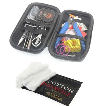 

Vape Tool Kit Jig Japanese organic cotton pliers Ceramic tweezer heating wire DIY tool kits for E cigarette RBA RDA RTA atomizer