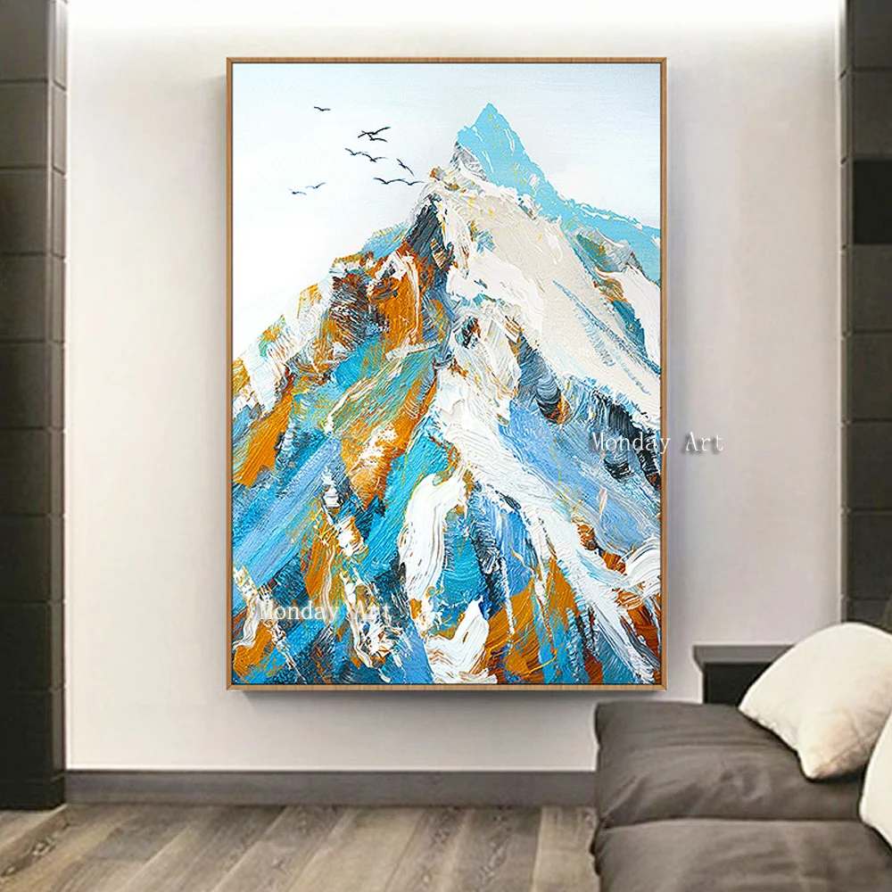 100-Hand-Painted-Abstract-Mountain-Art-Oil-Painting-On-Canvas-Wall-Art-Wall-Adornment-Picture-Painting (1)