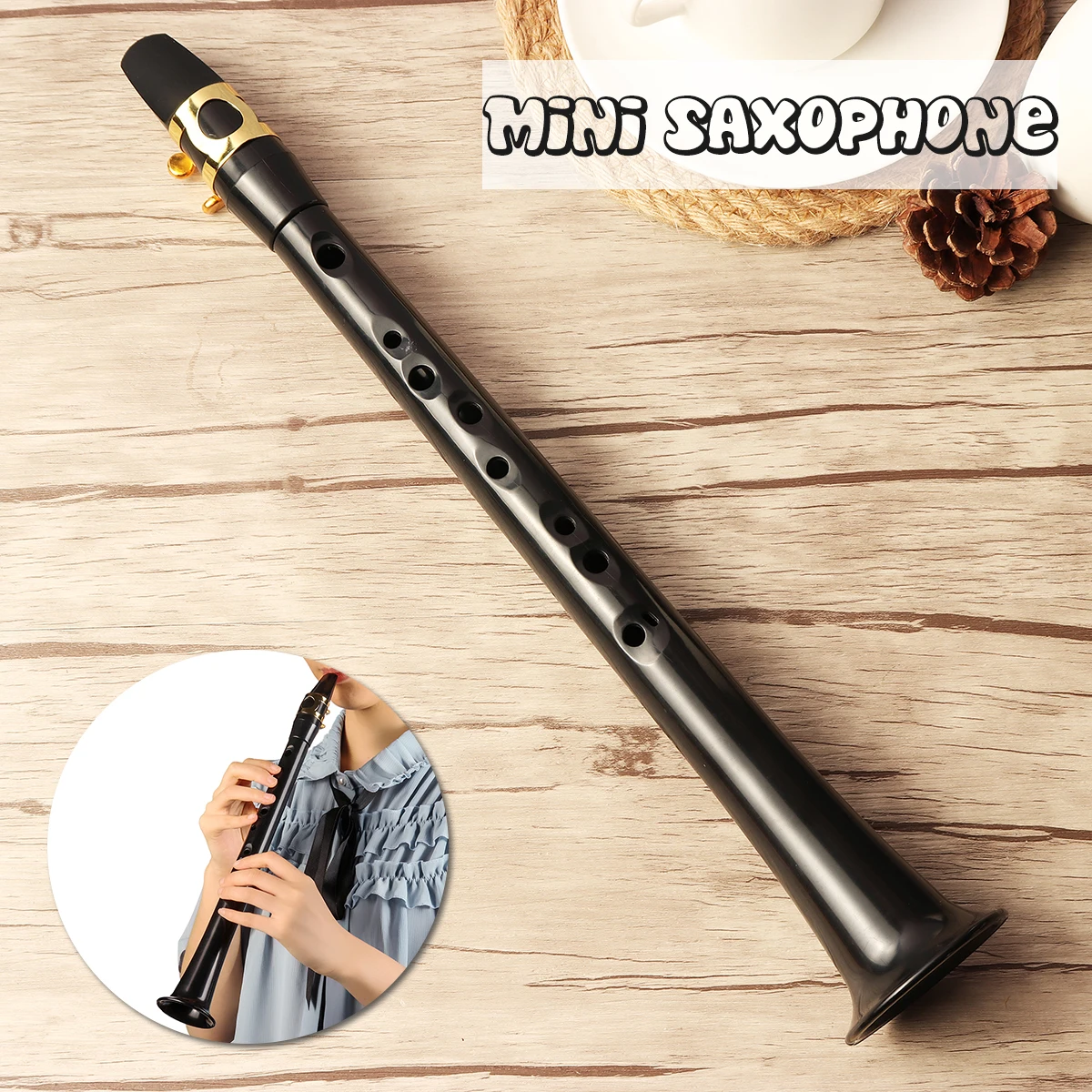 Черный LittleSax мини саксофон портативный C Ключ саксофон ABS легкий саксофон музыкальные инструменты с сумкой для переноски для нищий