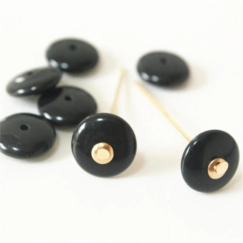 

70pcs Round Black Disc Acrylic Beads, Necklace Bracelet Earring Jewelry DIY Beads,12mm,Z163