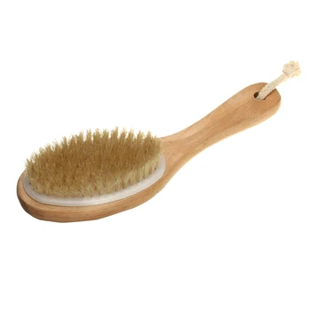

Natryal Bristle Bath Brush Body Scrub Massage Woodn Handle Shower Skin Back Exfoliation Bath Accessories