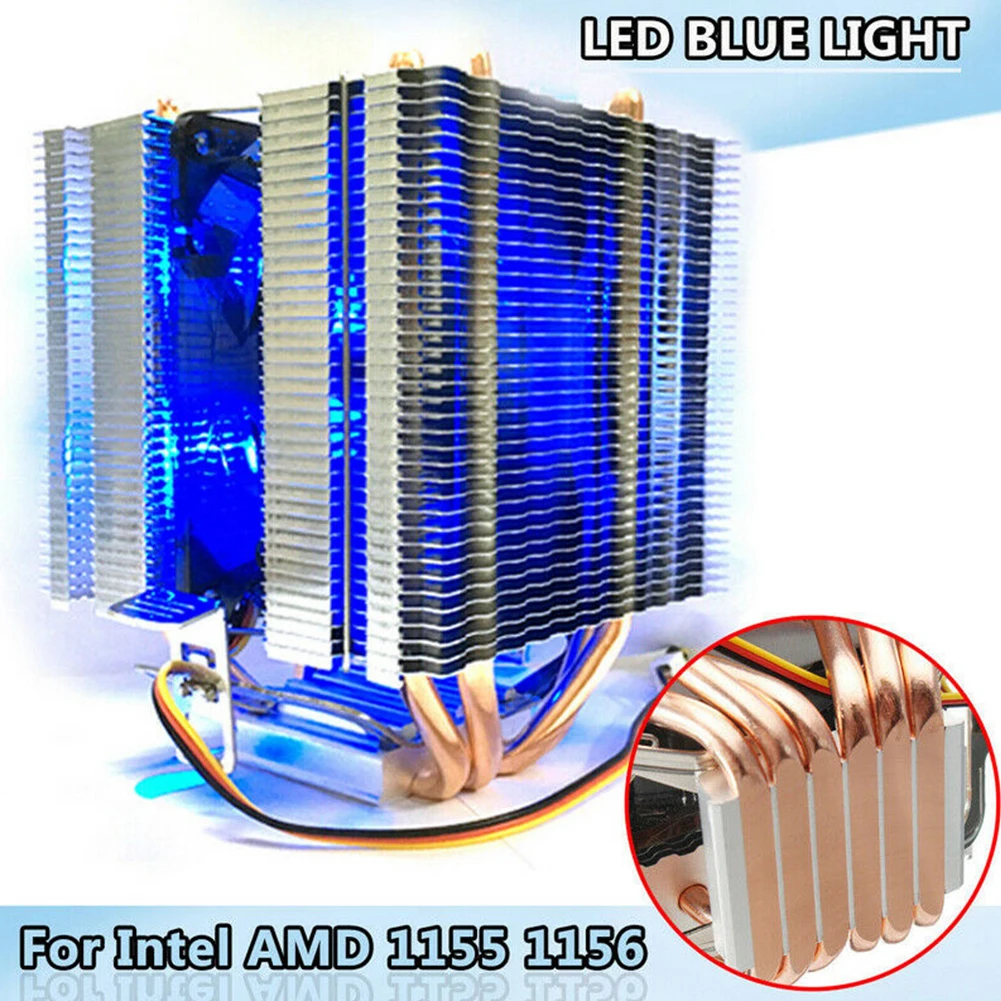 

Computer Radiator Accessaries Thermal Professional 6 Pipes Heatsink CPU Coolers PC Practical Coolling Fan Integrated For Intel