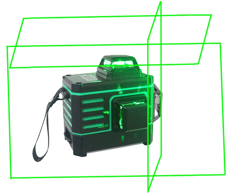 lithium battery Green Laser Level Wall Meter 360 degree Vertical and ...
