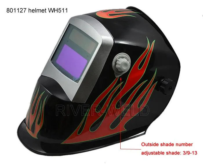 Авто затемнение сварочный шлем Солнечный Autodark Masksilver DIN.9-13