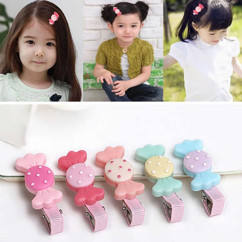 6 Pcs Lovely Candy Hair Clips Good Gift Attractive hair Accessories