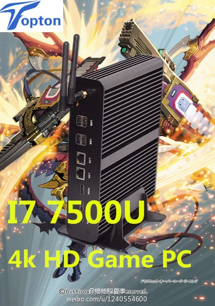  [Newest 7th Gen Core i7 7500U]Windows 10  Fanless Mini PC  300M Wifi  Desktop Computer 