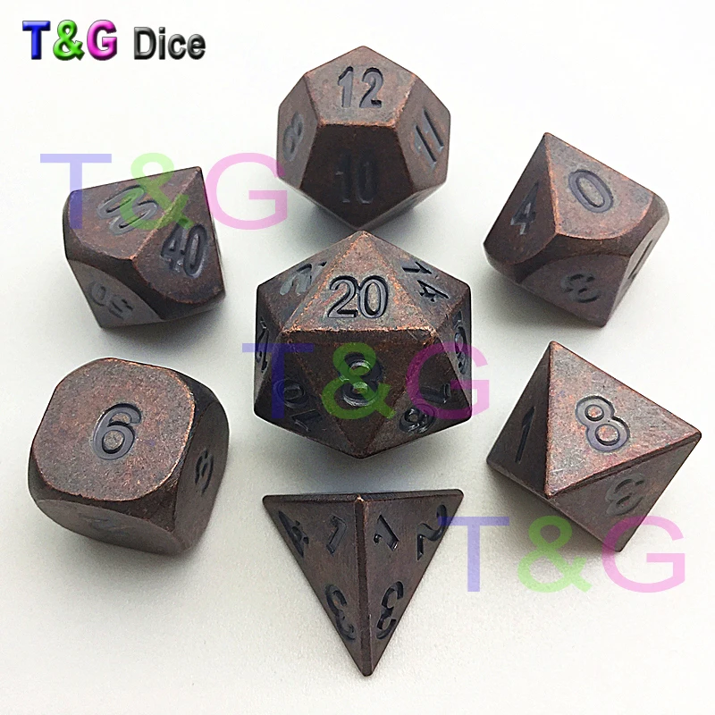 

Table Game New Metal Dice Poly Cubes Plus Box D&D Digital