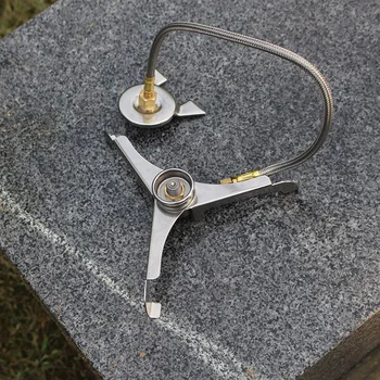 

Hot Outdoor Lightweight Camping Hiking Stainless Steel Stove For Picnic Adapter Lengthened Link Adapter Nozzle Gas Bottle