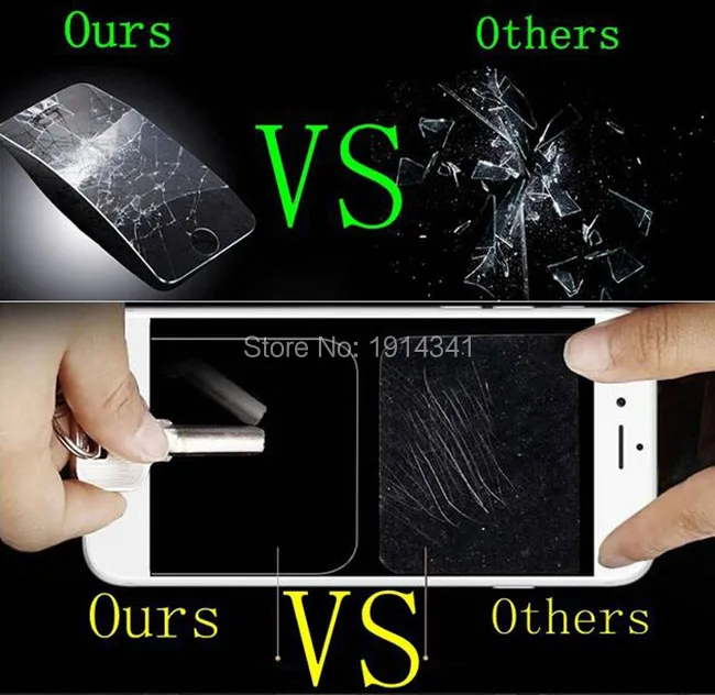 500pcs-For-iphone-6-6s-plus-5s-5C-4S-4-tempered-glass-screen-protector-0-3mm